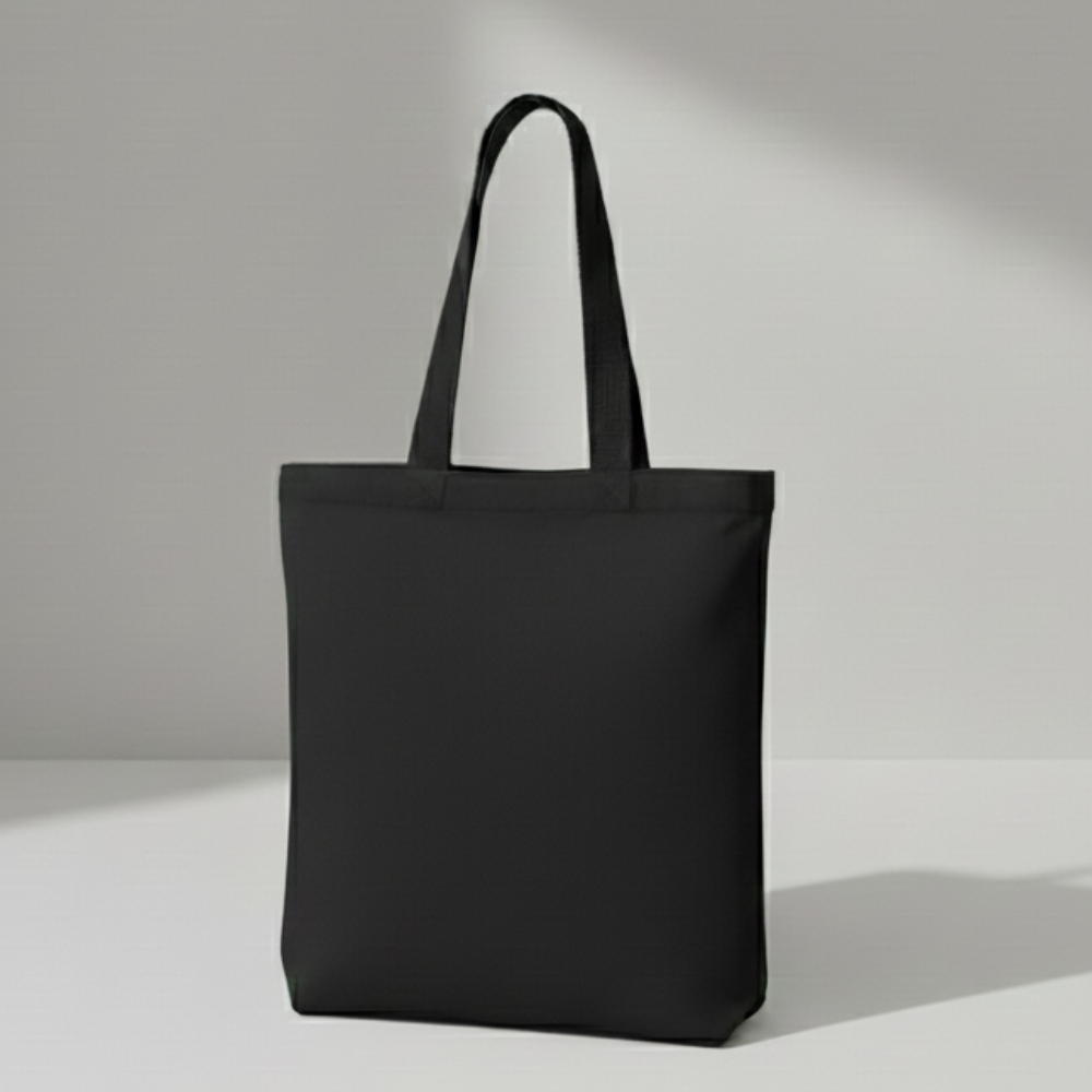 Green Angels Signature Canvas Tote – Design 01 Black (350 GSM, Medium)