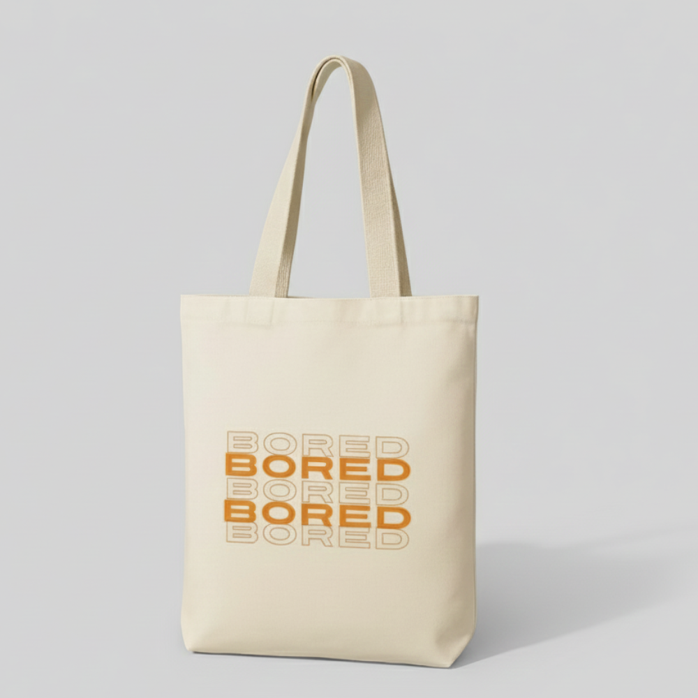 Green Angels Medium Canvas Tote – Design 04 (260 GSM, Warm White)