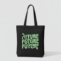 Green Angels Signature Canvas Tote – Design 02 Black (350 GSM, Medium)