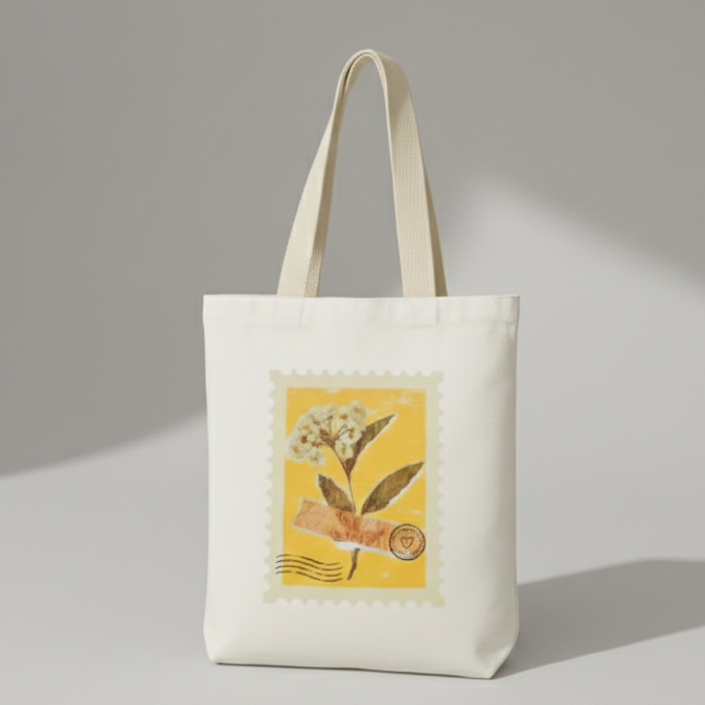 Green Angels Signature Canvas Tote – Design 03 (350 GSM, Medium)