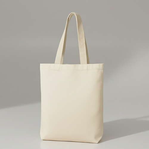 Green Angels Medium Canvas Tote – Design 01 (260 GSM, Warm White)