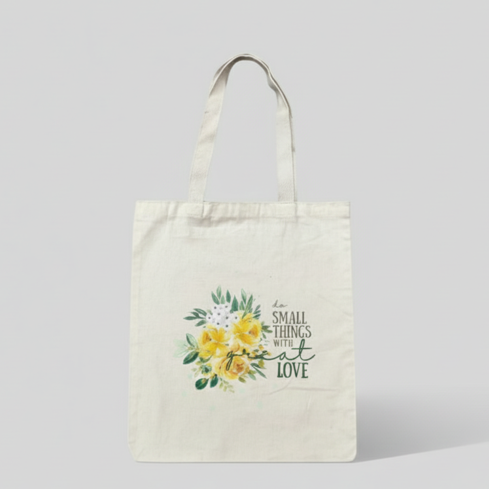 Green Angels Medium Gada Tote Bag – Design 01 (180 GSM, Gada)